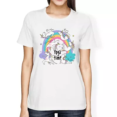 Buy 1Tee Womens Loose Fit Yoga Unicorn  T-Shirt • 7.99£