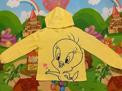 Buy Looney Tunes Yellow Fleece Hoodies For Girls, Size M • 9.44£