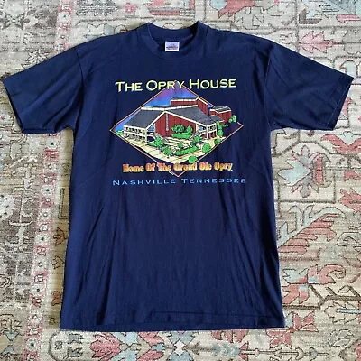 Buy The Opry House Grand Ole Opry Graphic Tshirt Navy Blue Mens Large Nashville TN  • 14.17£