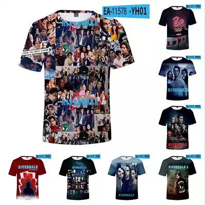 Buy Riverdale South Side Serpents 3D T-Shirts Short Sleeve Tee Teens Summer Tee Tops • 14.39£