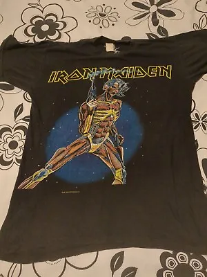 Buy Iron Maiden 1986 Somewhere On Tour Tshirt, Vintage • 22£