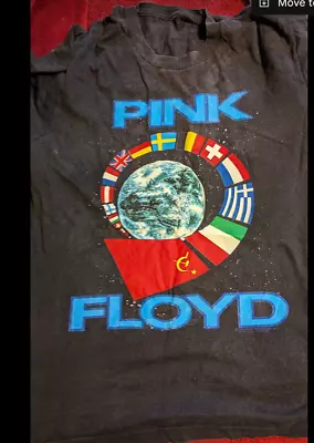 Buy Pink Floyd Genuine Original Tour Tee Shirt-1989-Dark Side Of The Moon • 20£