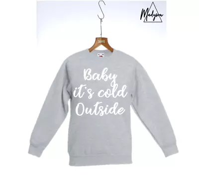 Buy Christmas Sweatshirt Sweater Top Cold Outside Song Alternative Jumper S M L XL • 18.99£
