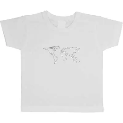 Buy 'World Map' Children's / Kid's Cotton T-Shirts (TS030938) • 5.99£