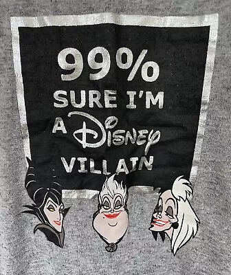 Buy Women’s Disney Villains Grey Long T-Shirt Size 14 • 1.99£