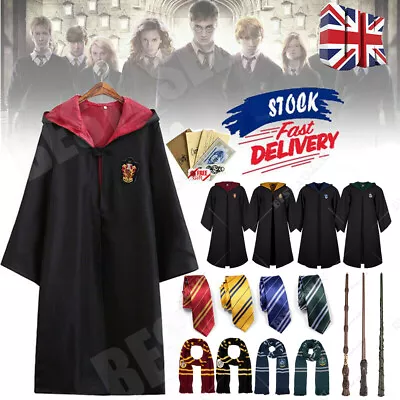 Buy Harry Potter Gryffindor Slytherin Robe Cloak Tie Cosplay Party Costume Halloween • 8.59£