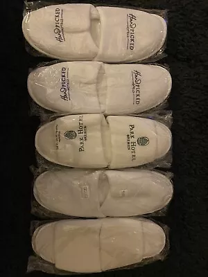 Buy White Slippers Spa/ Hotel Size 7-11 Brand New X5 • 3.99£