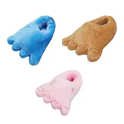 Buy Men Women Big Feet Slippers Winter Warm Cartoon Plush Cozy Funny House Shoes • 8.66£