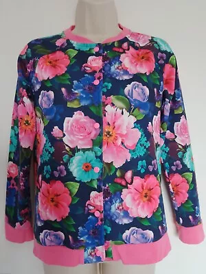 Buy Monsoon Colourful Pink Snap Button Women L/S Sweatshirt Cardigan Size S Summer • 12£