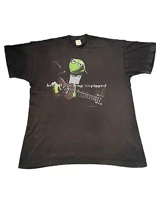 Buy Vintage 90s Kermit The Frog Muppets Unpigged Black T-Shirt | Screen Starts XL • 44.99£