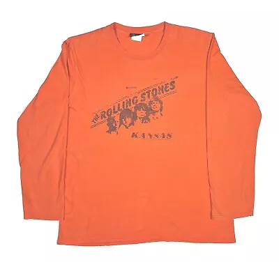 Buy Welcome The Rolling Stones Kansas (2017) T Shirt Mens UK Large Orange • 15£