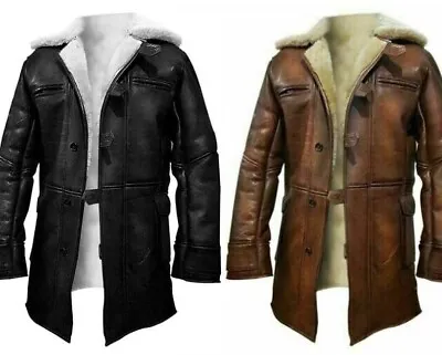 Buy Mens Real Leather Bane Coat Tom Hardy Dark Knight Rises Trench Jacket Plus Sizes • 129.99£