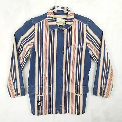 Buy Lauren Jeans Company Ralph Lauren Denim Womens Jacket Blue Red Striped Size M • 39.99£