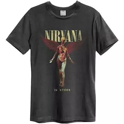 Buy Amplified Nirvana In Utero Colour Mens Charcoal T Shirt Nirvana Amplified Tee • 24.95£