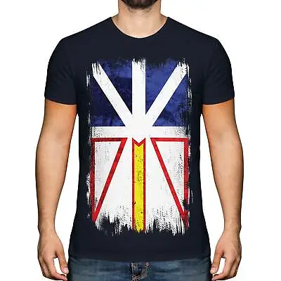 Buy Newfoundland And Labrador Grunge Flag Mens T-shirt Tee Top Gift Shirt Clothing • 9.95£