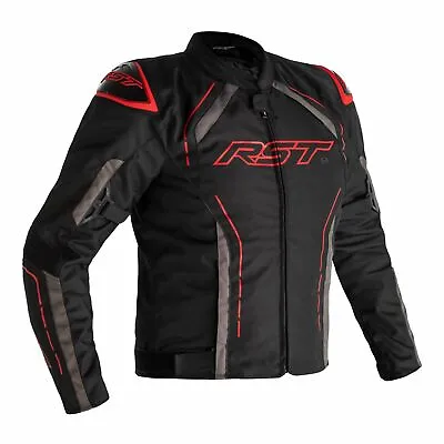 Buy Waterproof Motorcycle Jacket > RST S1 CE Armoured AA Textile - Black/Grey/Red • 149.99£