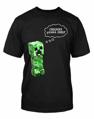 Buy Minecraft Creepers Gonna Creep Boys Kids Black T Shirt Official Minecraft Tee • 9.95£