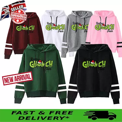 Buy The Grinch Mens Womens Hoodies Sweatshirt Casual Sports Jumper Hooded Xmas NEW • 6.64£