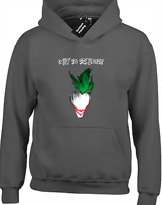 Buy Why So Serious Hoody Hoodie Evil The Joker Suicide Man Gotham Scary Squad Bat • 16.99£