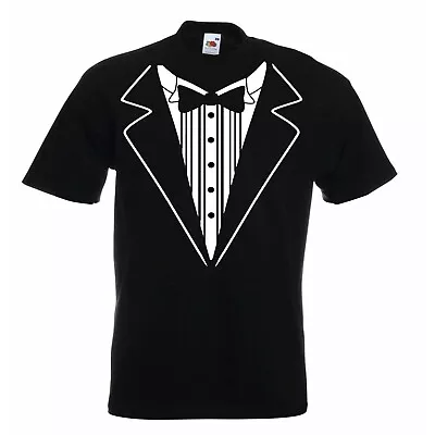 Buy Tie Tuxedo Black Colour Funny T,shirt  Large Size • 8.99£