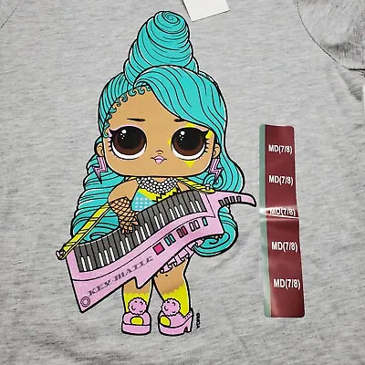 Buy LOL Surprise DOLLS  T-Shirt Girls Medium M (7/8) MGA Gray New • 9.21£