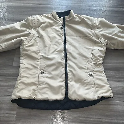 Buy Mountain Horse Women’s Coat Jacket Beige Coloured Cuffed Sleeves UK Size Small • 23.99£
