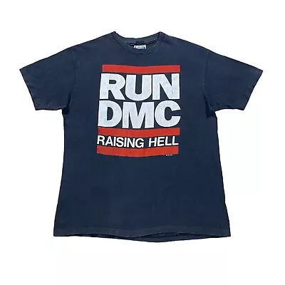 Buy Vintage 1986 Run DMC Raising Hell Tour T-Shirt Single Stitch Size Large Def Jam • 198.85£