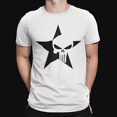 Buy Punisher Star T-Shirt - Retro - Army - Military - TV - Film - Cool - Mens - Gym  • 7.19£
