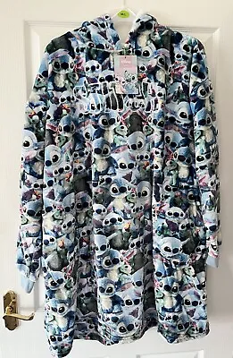 Buy BNWT Primark Stitch SNUDDIE ADULT One Size FLEECE Pyjamas Size M/L Hoodie Pj’s • 59.99£