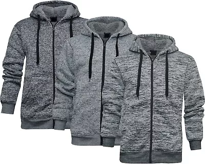 Buy Mens Sherpa Lined Hoodie Full Zip Grindle Hooded Winter Warmer Jacket M - 3XL • 21.99£