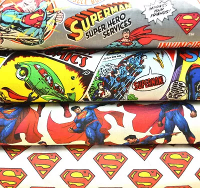 Buy SUPERMAN - 100% Cotton Digital Fabric DC Comics Justice League Heros • 6.99£