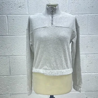 Buy Garage Light Grey Sweatshirt Half Zip Jumper Jacket Pullover Uk Xs • 12.49£