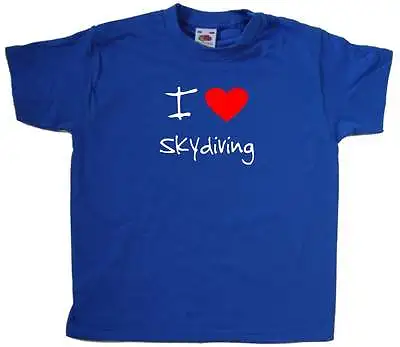 Buy I Love Heart Skydiving Kids T-Shirt • 7.99£