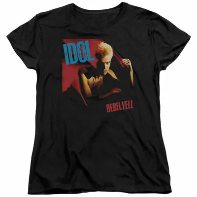 Buy Billy Idol Rebel Yell Womens T Shirt Licensed Rock N Roll Band Tee Ladies Black • 22.72£