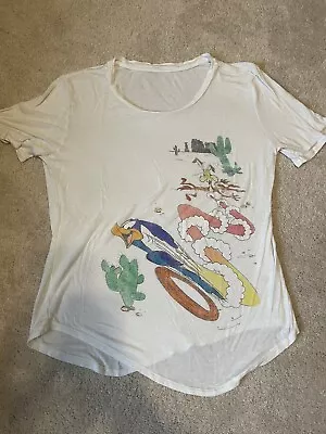 Buy Women’s Looney Tunes Roadrunner T-shirt Vintage M/L • 5.67£