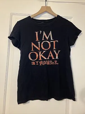 Buy Women’s My Chemical Romance I’m Not Ok Tee Black T-Shirt Short Sleeve Sz Medium • 14.47£