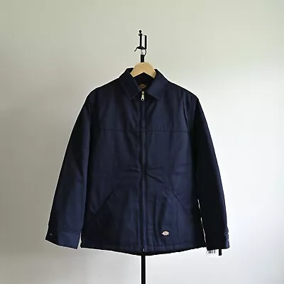 Buy Dickies Twill Insulated Jacket Hip Length Navy - Size Small • 39£