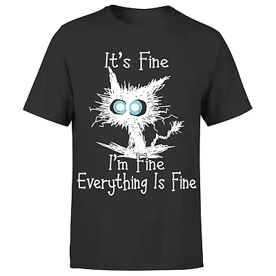 Buy Funny Cat Men's Ladies Kids Adult T-shirt Im Fine Everything Is Fine Tee#P1#OR#2 • 9.99£