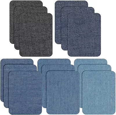 Buy 15 Pieces Iron-On Patches For Jeans, Denim Repair Kit For Jackets, Jeans, Denim • 6.79£