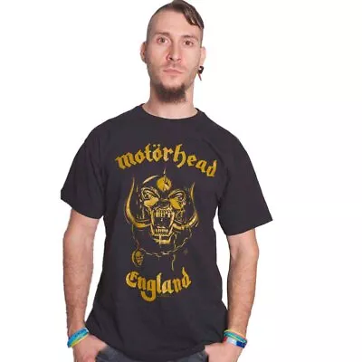 Buy Motorhead 'England Classic Gold' T-Shirt - Official Merchandise - Free Postage • 15.95£