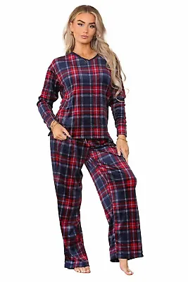 Buy Womens Ladies Ex UK Store Pyjamas PJ Top Bottoms Set Loungewear Fleece Size 6-22 • 11.99£