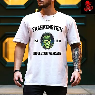 Buy Frankenstein Horror Movie Baseball Tee | Unisex Heavy Cotton T-Shirt S–3XL 🎃 • 23.54£