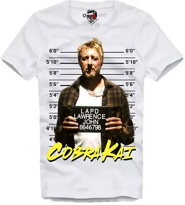 Buy Johnny Lawrence T-shirt  Mugshot  Cobra Cai Karate Kid Miyagi Do Eagle Fang 5527 • 22.78£