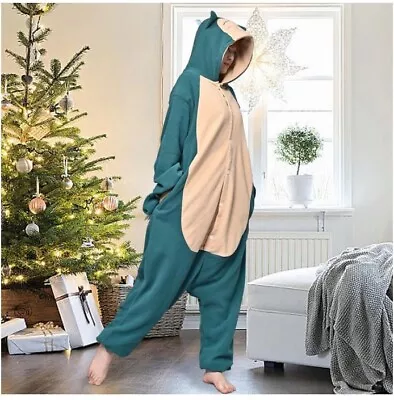 Buy Snorlax Adult Pyjamas Cosplay Sleepwear Jumpsuit Costume Unisex Size Large #196 • 17.99£