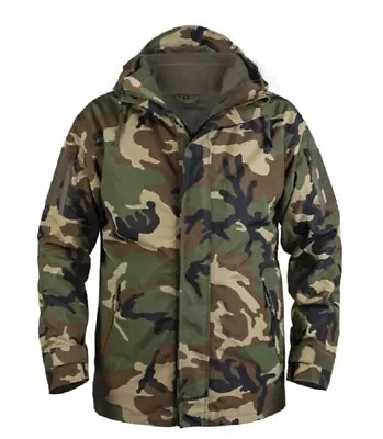 Buy Army Ecwcs Cold Wet Weather Parka Woodland Camo Wet Protection Jacket SR Small • 129.99£
