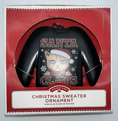 Buy Ugly Christmas Sweater Grumpy Santa Claws Cat Collectible Holiday Ornament NEW • 9.40£