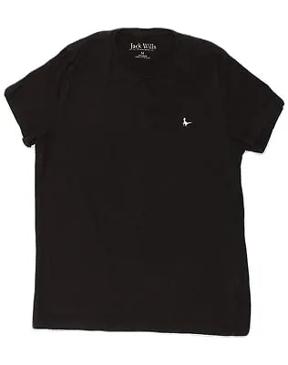 Buy JACK WILLS Mens T-Shirt Top Medium Black Cotton TN05 • 12.57£
