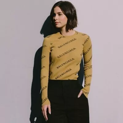 Buy Balenciaga Logo Ribed Sweater Size S/m New • 357.90£