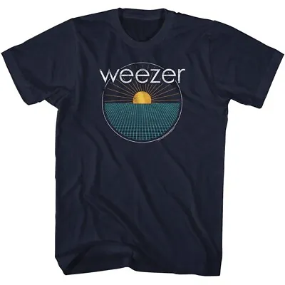 Buy Weezer Sun Ray Grid Sunset Men's T Shirt Rock Music Merch • 40.90£