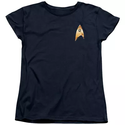Buy Star Trek Womens T-Shirt Discovery Operations Badge Navy Tee • 22.10£